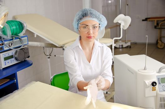 Young female doctor  at the hospital.