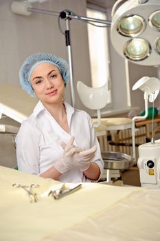 Young female doctor  at the hospital.