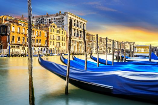 Beautiful water street - Grand Canal in Venice, Italy 