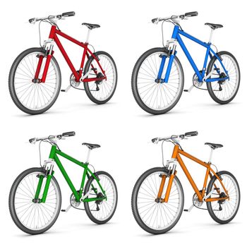 mountain bike on a white background