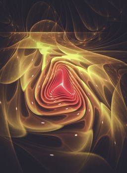 Star. Creative design background, fractal styles with color design of dreamy forms imagination and fantasy