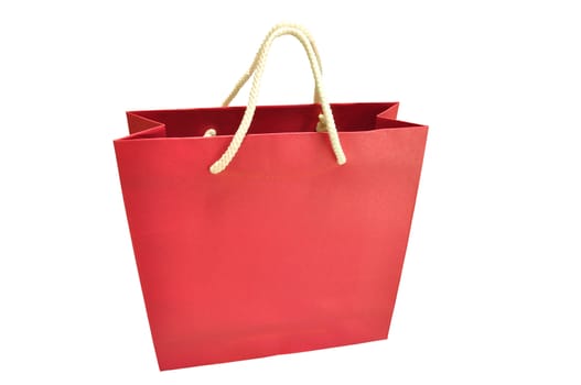 Paper shopping bag on white background with clipping Path