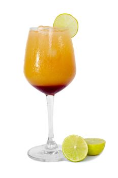 Fresh Fruit Juice Drinking Isolated Ice Cold