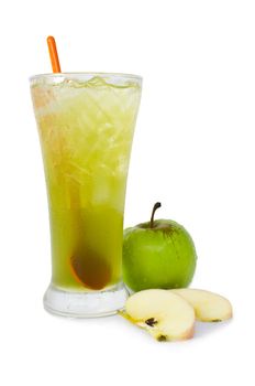 Fresh Fruit Juice Drinking Isolated Ice Cold