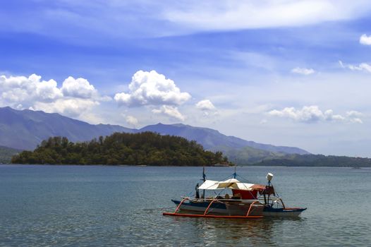 Philippines Fishing Boat in Subic Bay. Olongapo City.