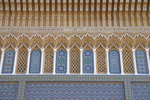 Ornate entrance gates to the Royal Palace in Fes, Morocco