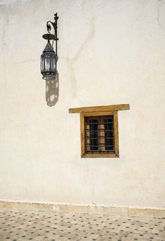 Traditional Moroccan architecture in the historic medina of Fes in Morocco.