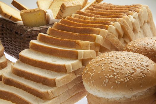 Close up of assorted bread