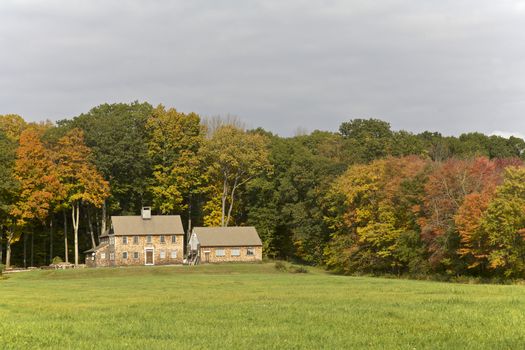 Farm House in the country of  New England, Connecticut, USA