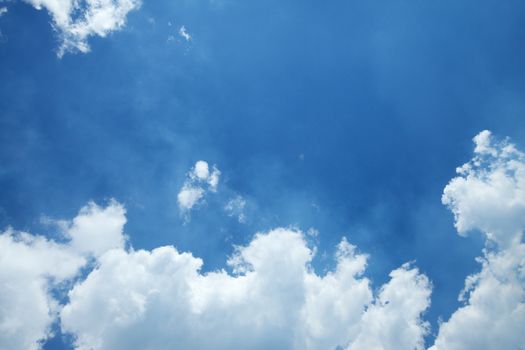 White Clouds Blue sky With Space Background
