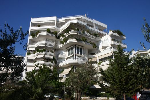Modern building in Volos, Greece