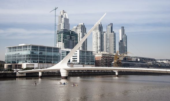 Puente de la Mujer (Woman Bridge), Puerto Madero, Buenos Aires, Argentina.