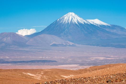 Volcanoes of Cordillera de la Sal, west of San Pedro de Atacama, Atacama desert of Chile