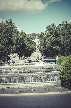 Neptuno fountain, Image of the city of Madrid, its characteristic architecture