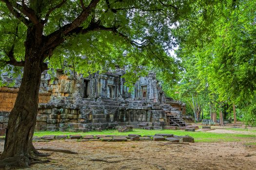 Ancient buddhist khmer temple in Angkor Wat, Cambodia