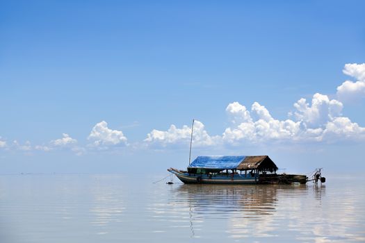The floating village on Tonle Sap lake