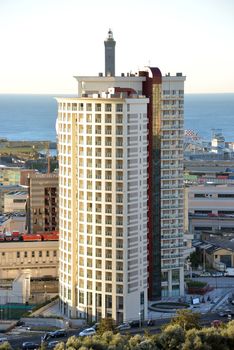 building in Genoa, close to the port