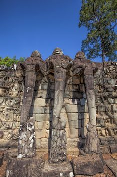 Ancient buddhist khmer temple in Angkor Wat, Cambodia