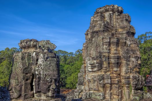 Bayon buddhist khmer temple in Angkor Wat, Cambodia