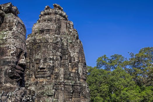 Bayon buddhist khmer temple in Angkor Wat, Cambodia
