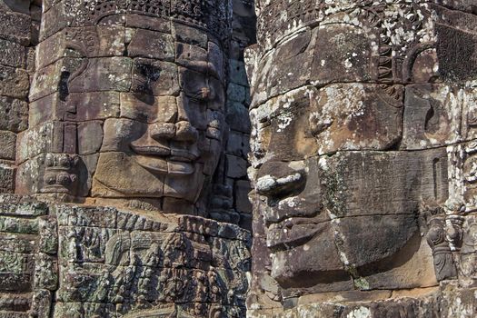 Bayon buddhist khmer temple in Angkor Wat, Cambodia