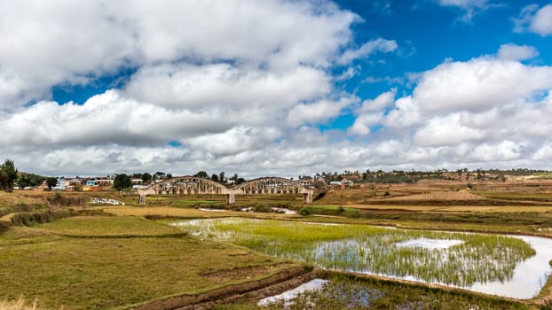 The beautiful landscapes of the central highland areas of Madagascar