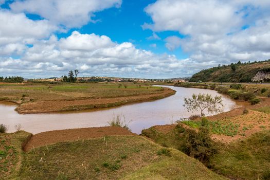 The beautiful landscapes of the central highland areas of Madagascar