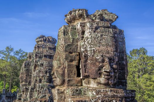 Bayon buddhist khmer temple in Angkor Wat, Cambodia