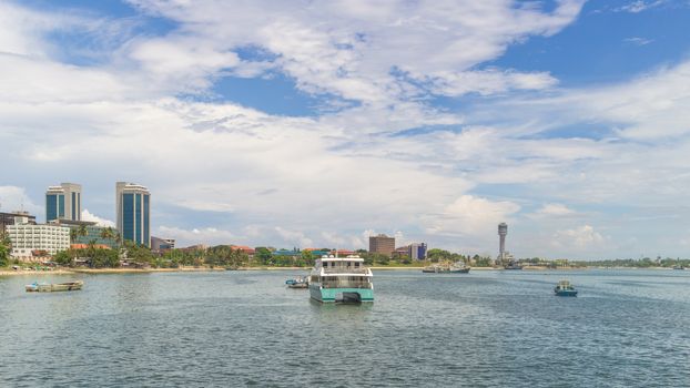 The shores of the Indian Ocean in Dar es Salaam, Tanzania