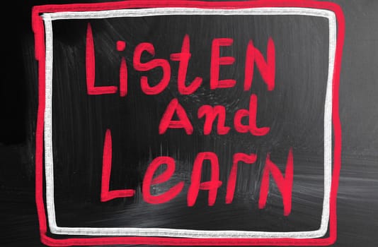 listen and learn concept