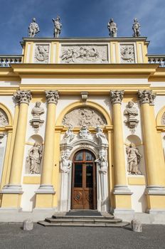 Entrance to the Royal Palace in Wilanow, Warsaw, Poland.