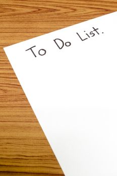 paper write to do list word on wood background