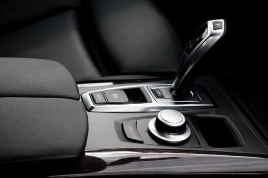 The gear shift lever in the modern car