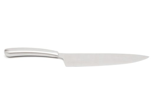 New kitchen knife on a white background