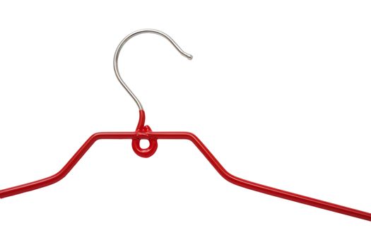 modern red hanger on a white background