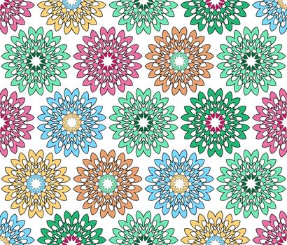 background or fabric abstract colorful flowered pattern
