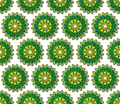 background or fabric abstract greenish yellow florets