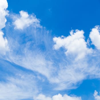 Sky and clouds The weather and sunny days in the summer.