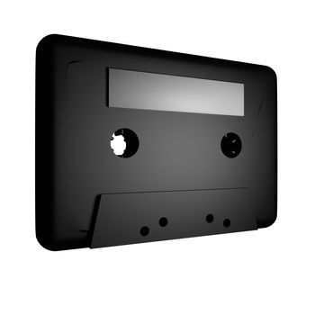 Black tape isolated over white, 3d render