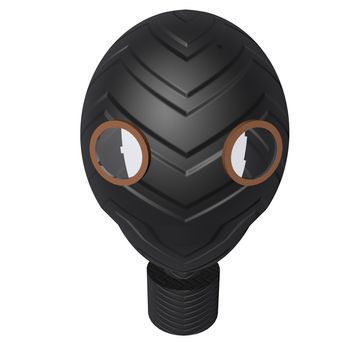 Black gas mask isolated over white, 3d render