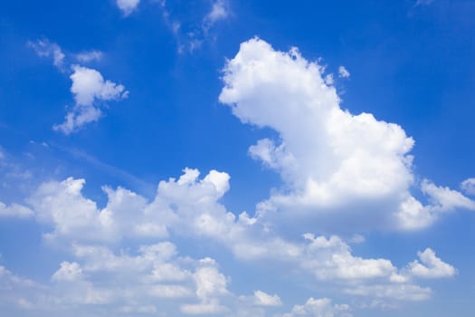 Sky and clouds The weather and sunny days in the summer.