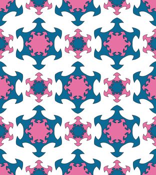medieval arrow mandala background blue and pink color