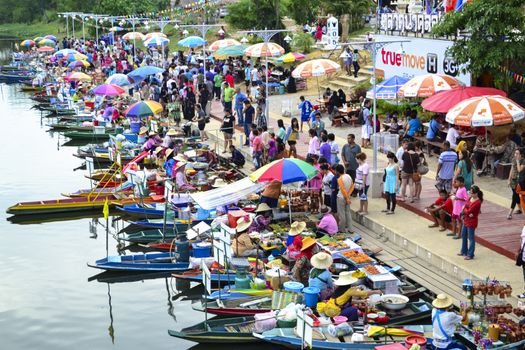Floating market Klonghae, Hat Yai City, Thailand Only.