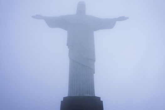 Rio de Janeiro, Jesus Christ the Redeemer statue in the mist
