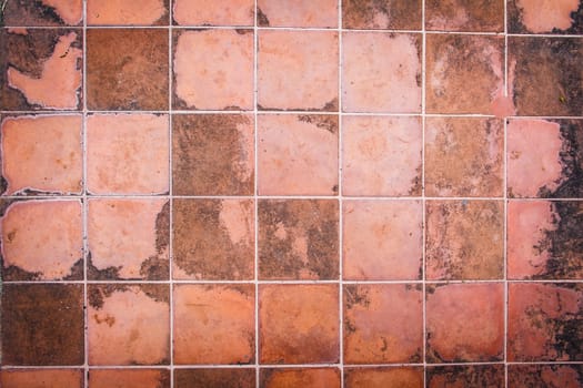 brown ceramic wall tiles and details of surface