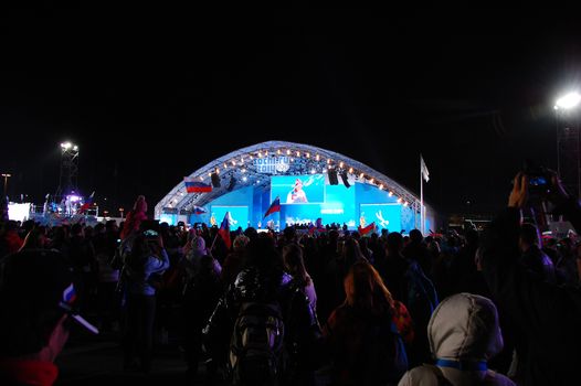 Stage at Olympic park XXII Winter Olympic Games Sochi 2014, Russia