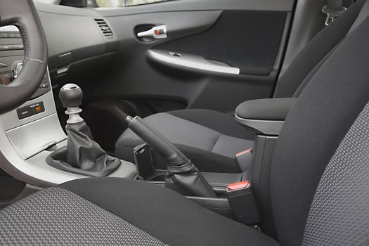 Car interior with back seats