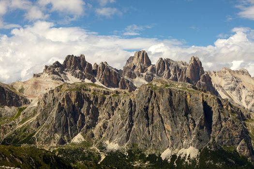 High mountain cliffs in the Dolomites