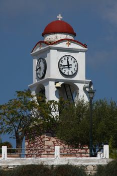 Clock tower as  part of a Church,view from ferry