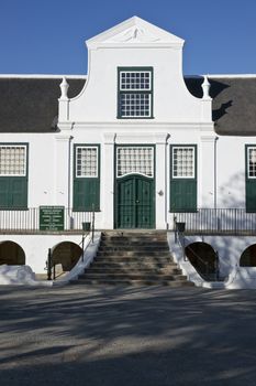 Reinet House in Graaff-Reinet, Eastern Cape, South Africa. Historic building, built circa 1812 in classical Cape style. Now a museum.